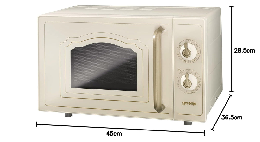Stand-Mikrowelle mit Grill 20 L 700 W Retro-Design elfenbein - Bild 9