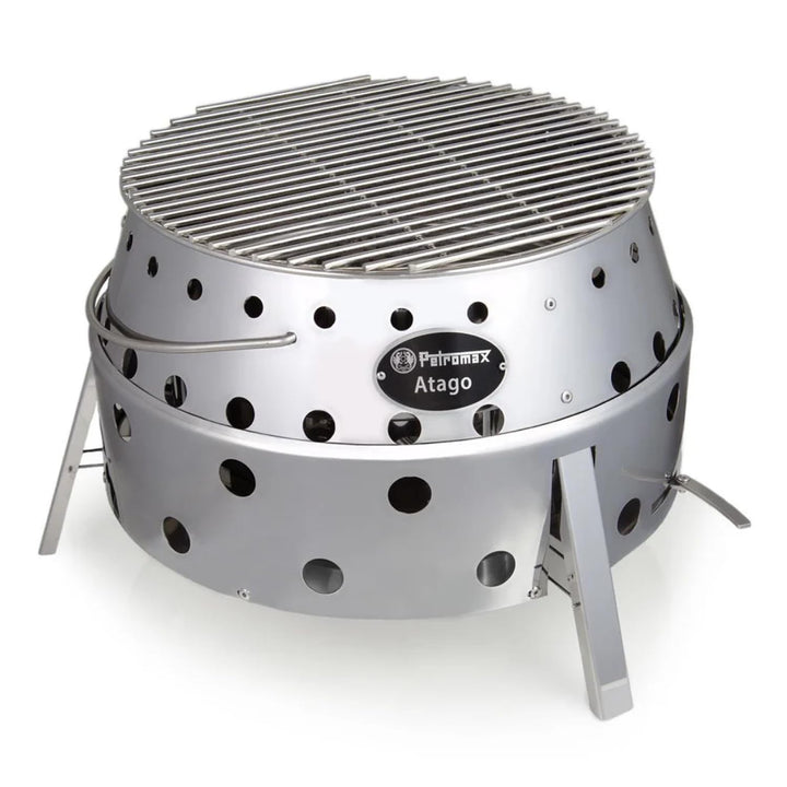Holzkohlegrill 4-in-1 klappbar Edelstahl Ø34 cm Camping
