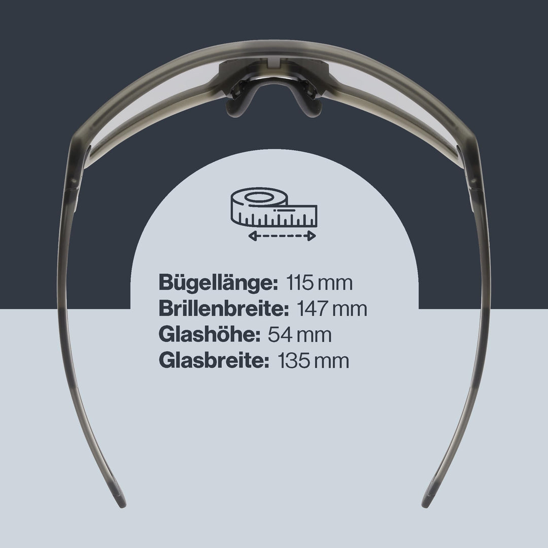 Sportbrille Unisex UV400 Filterkategorie 3 mit Spiegelscheibe - Bild 4