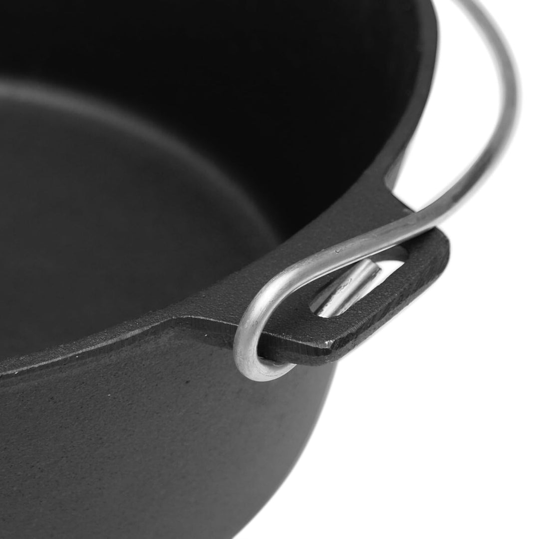 Dutch Oven Gusseisen 6,6 L mit Deckellifter und Kokoskohle Set - Bild 5