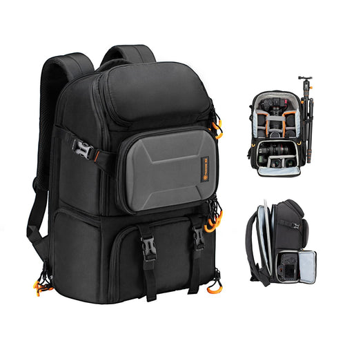 Kamerarucksack Nylon wasserdicht für DSLR 1 Kamera + 5 Objektive Laptop