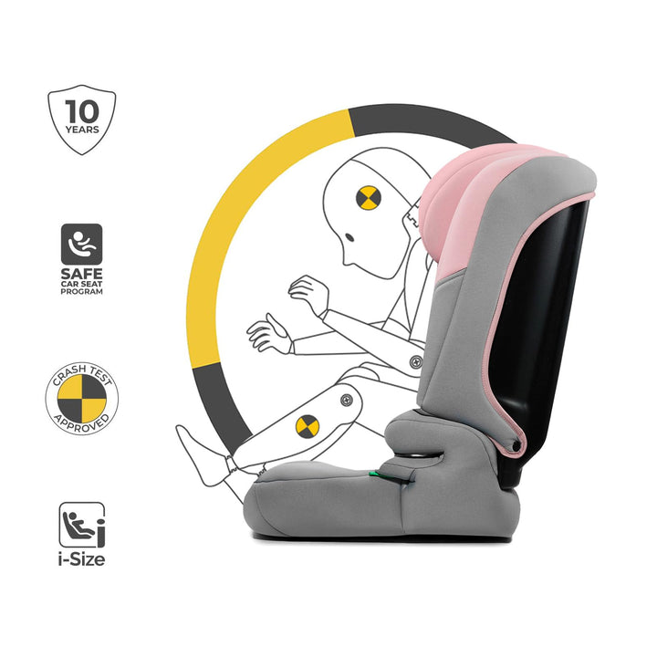 Kindersitz i-Size 76–150 cm vorwärts mit Easy-Grow-System Rosa - Bild 9