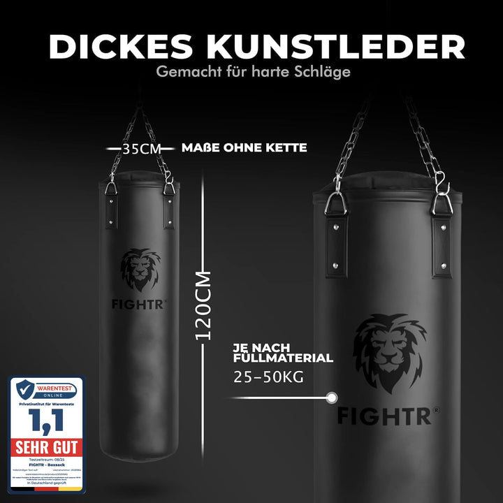 Boxsack gefüllt PU-Leder mit 4-Punkt-Stahlkette für Kampfsport - Bild 2