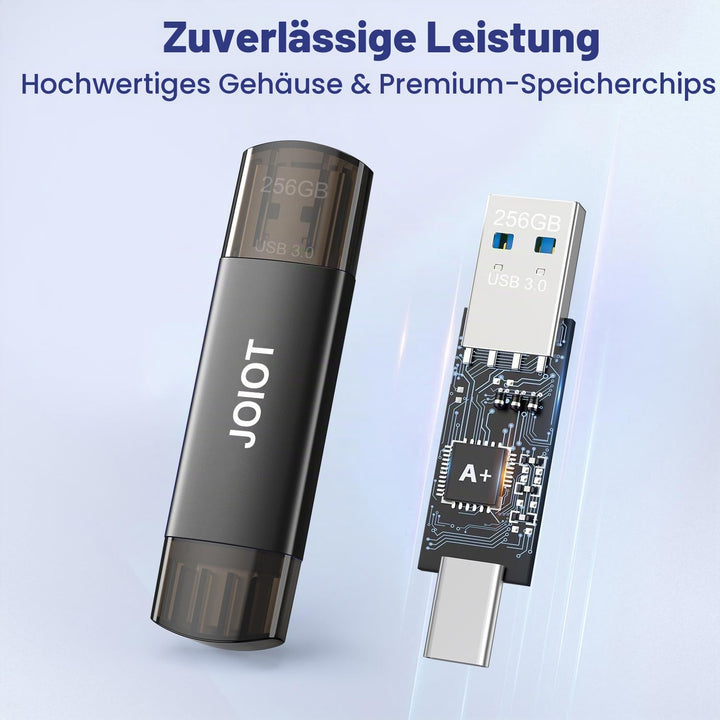 USB-Stick 256 GB 2-in-1 USB-A &amp; USB-C 3.0 OTG für Android - Bild 4