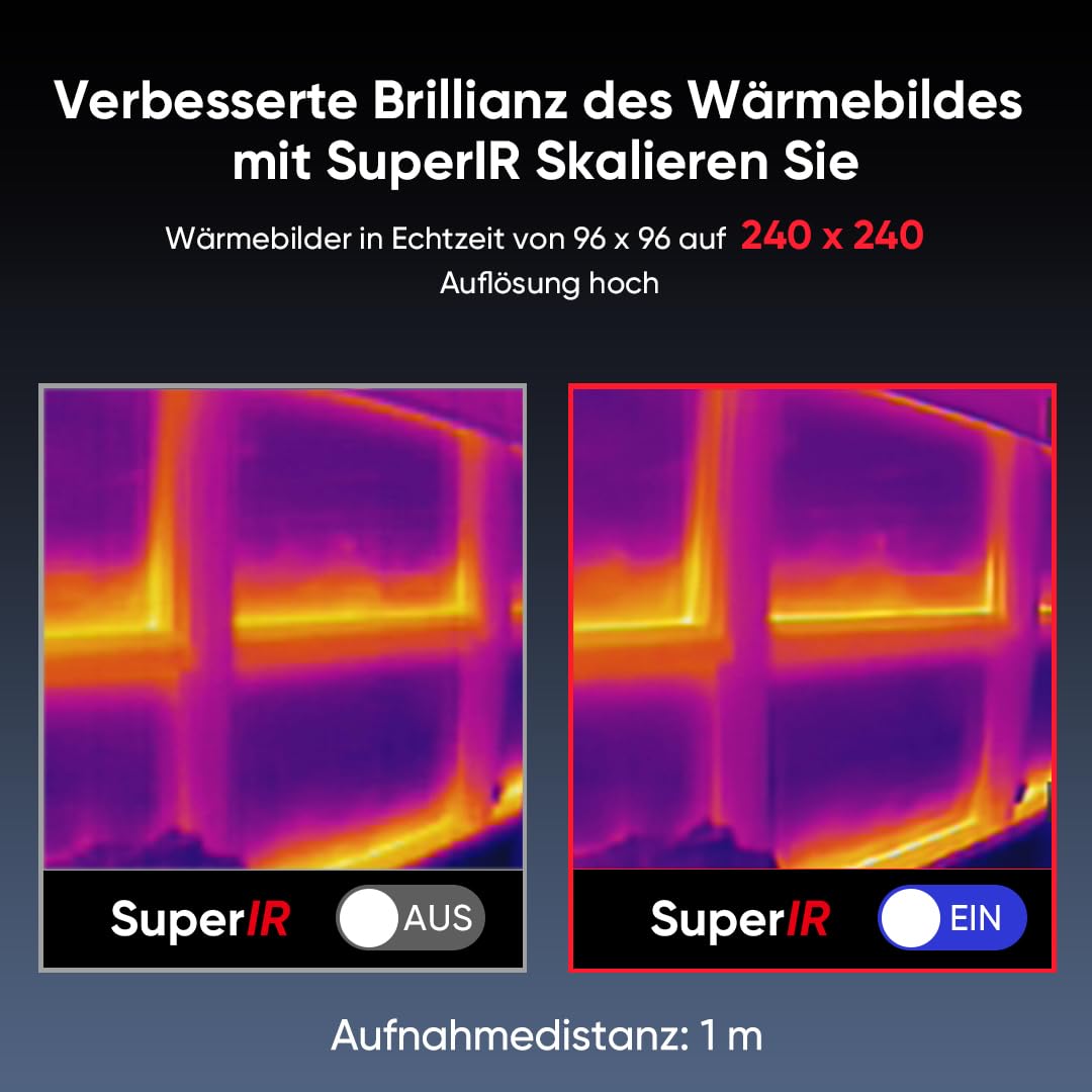 Wärmebildkamera 240x240 SuperIR mit Laserpointer für Hausinspektion - Bild 2