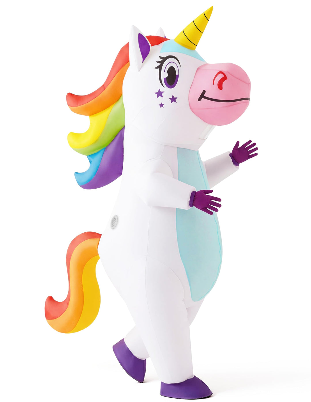 Aufblasbares Einhorn Kostüm Ganzkörper Erwachsene Einheitsgrösse - Bild 3