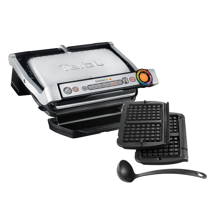 Kontaktgrill 2000W mit 6 Garprogrammen und Waffeleisen-Aufsatz