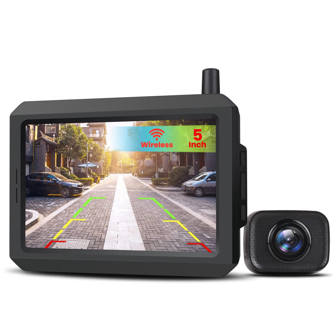 Rückfahrkamera kabellos 5" LCD-Monitor mit Nachtsicht IP68