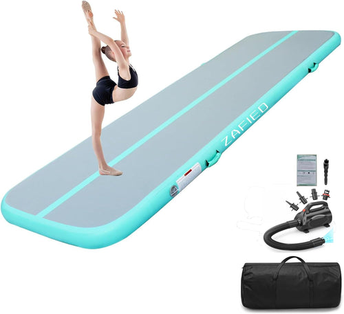 Aufblasbare Turnmatte Drop-Stitch PVC 3–6 m Gymnastikmatte mit Pumpe