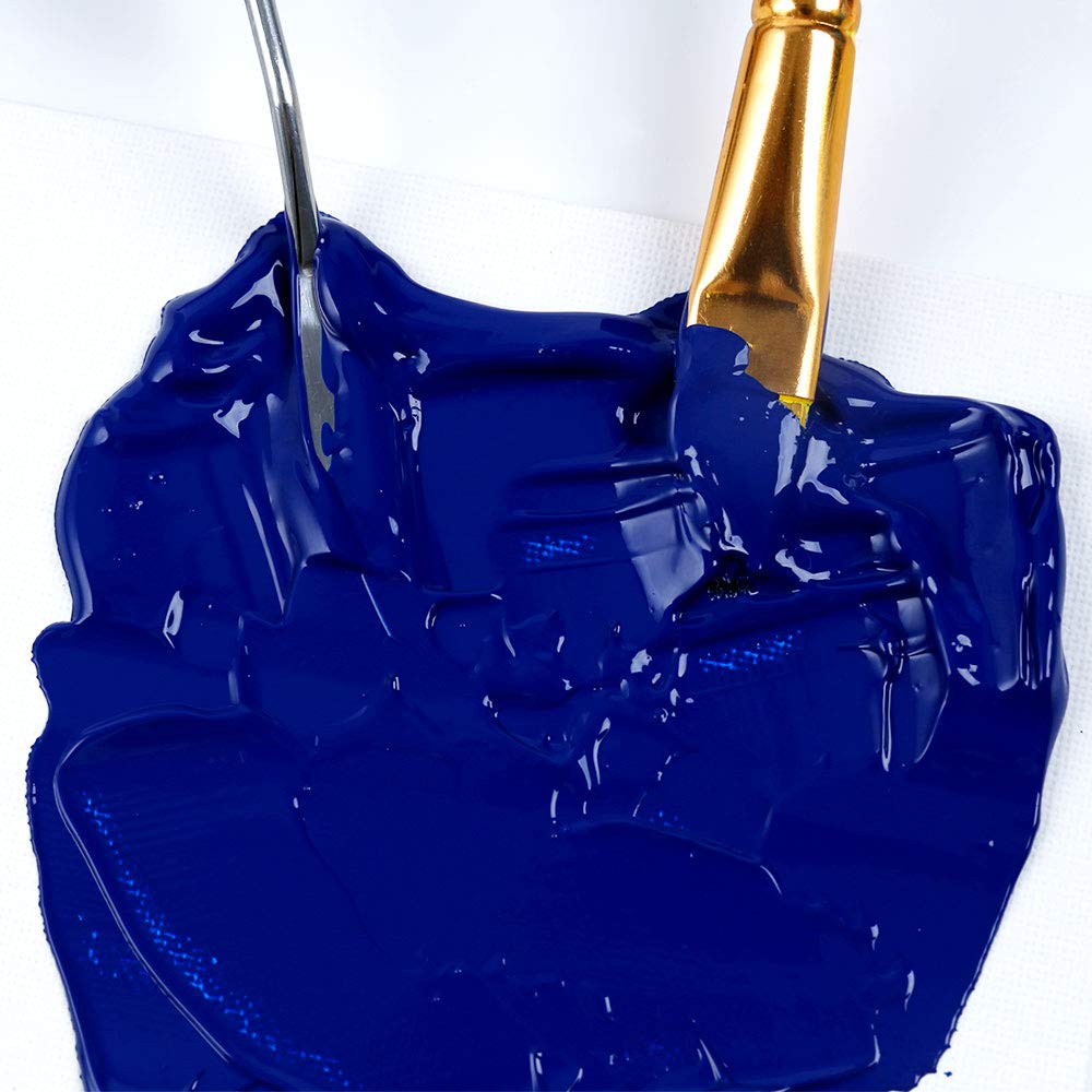 Acrylfarben-Set 12 x 500 ml halbmatt für Leinwand und Holz - Bild 6