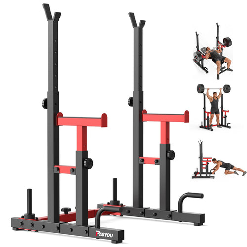 Squat Rack höhenverstellbar Stahl 544 kg für Heim-Gym