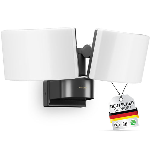 LED Aussenstrahler 2-köpfig 40W 3200lm warmweiss IP65 Anthrazit