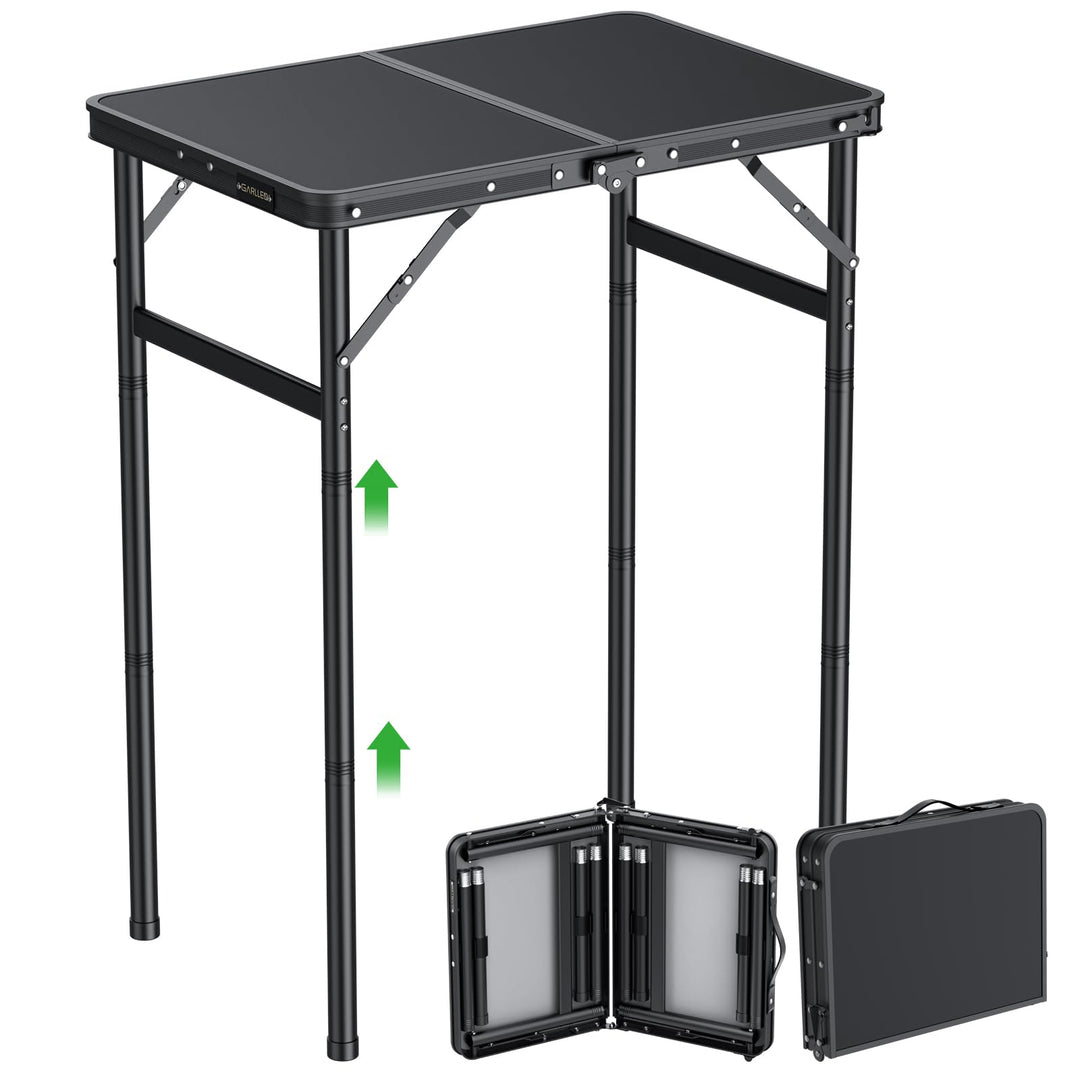 Klapptisch Camping 60x40cm höhenverstellbar 27/51/75cm Aluminium