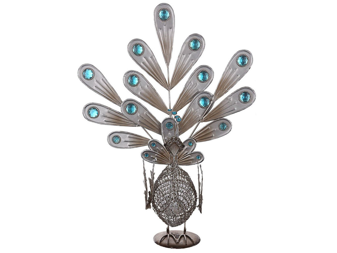 Solar Gartenleuchte Pfau Metall kupfer mit LED 56,8 cm IP44 - Bild 4