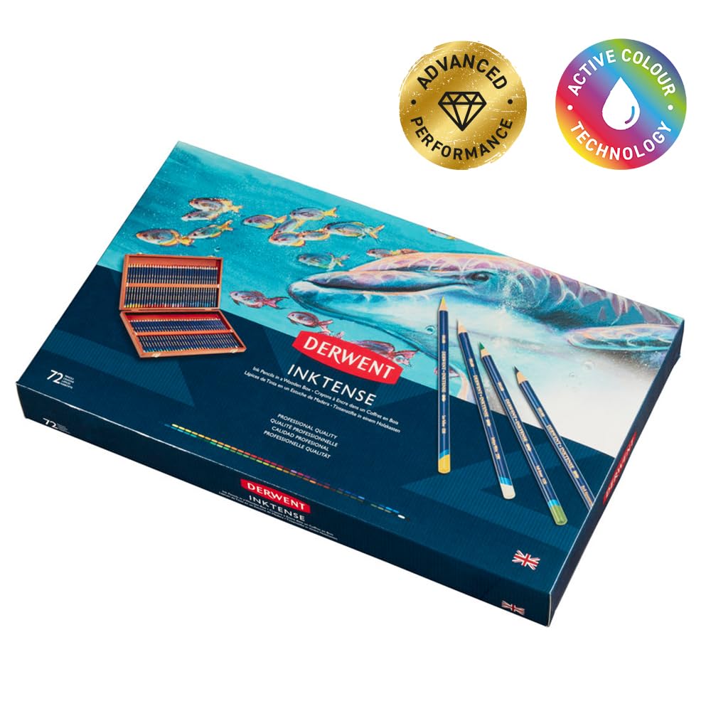Aquarellstifte Wasservermalbar 72er Set Holzbox 4mm Kern Profi - Bild 3
