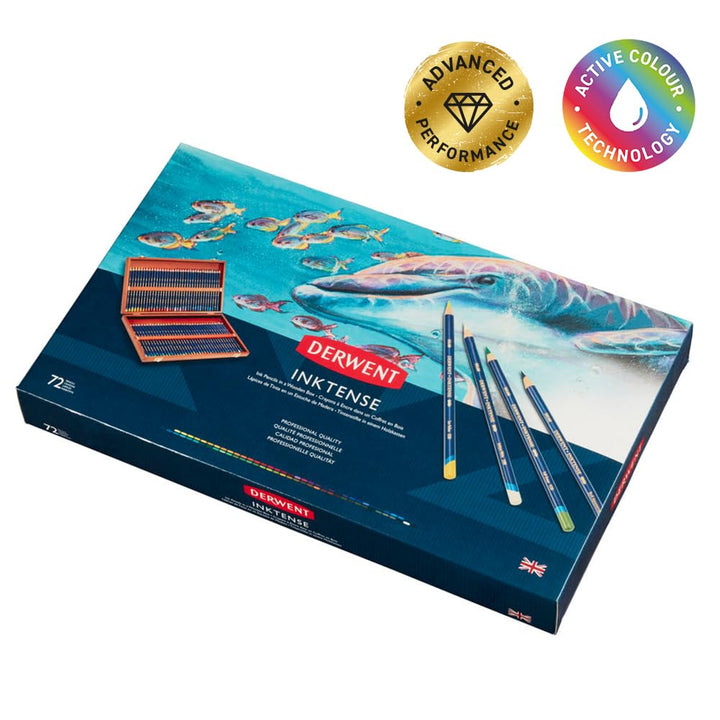 Aquarellstifte Wasservermalbar 72er Set Holzbox 4mm Kern Profi - Bild 3