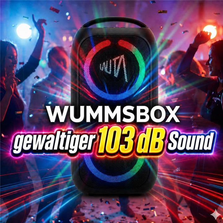 Bluetooth Partybox 80W RMS 103dB mit LED-Lichtshow und IPX4-Schutz - Bild 4