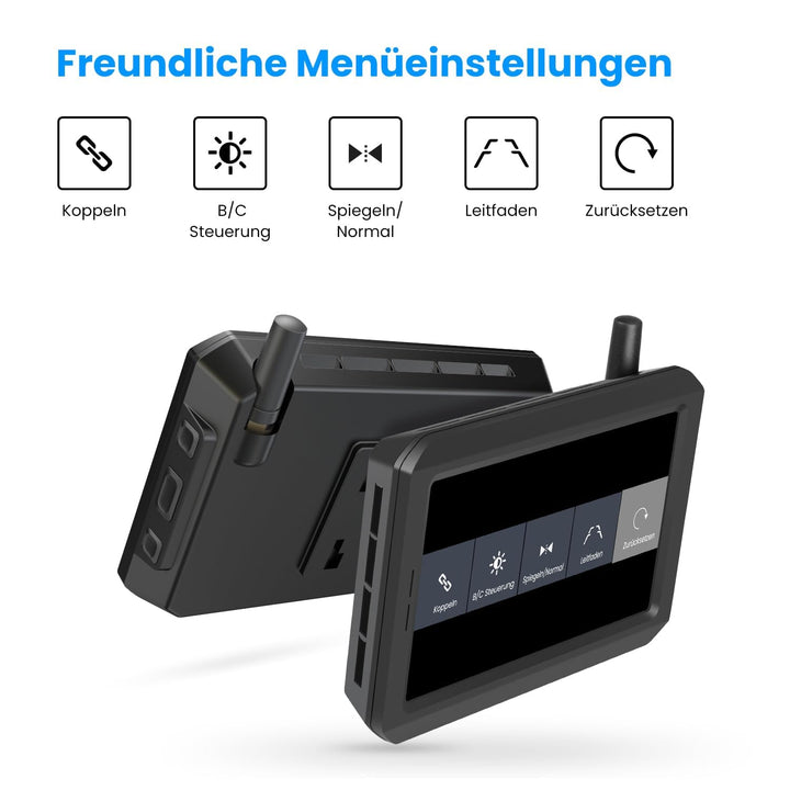 Rückfahrkamera kabellos 5" LCD-Monitor mit Nachtsicht IP68 - Bild 7