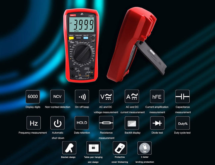 Multimeter True RMS AC/DC mit NCV Phasenerkennung und LCD-Beleuchtung - Bild 5