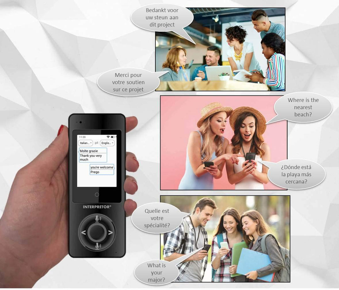 Sprach-Übersetzer Gerät 75 Sprachen Online Offline Dual-Mikrofon - Bild 7
