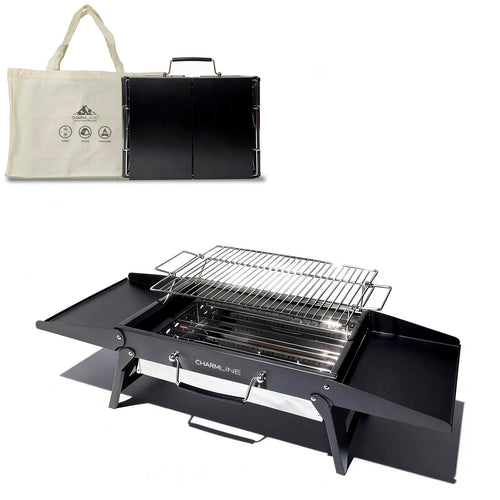Klappbarer Holzkohlegrill 39x27 cm für Camping Balkon Picknick