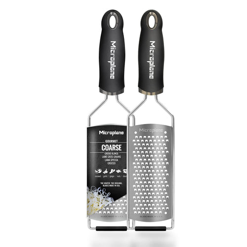 Küchenreibe grob Edelstahl für Käse, Ingwer & Karotten, schwarz