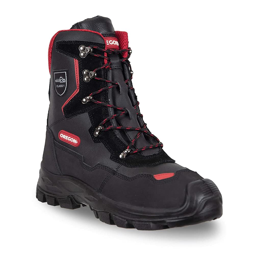 Kettensägen-Schnittschutzstiefel Leder Klasse 1 KWF Gr. 43