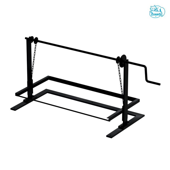 Grillständer Stahl schwarz 78x42x43 cm für Outdoor-Grillen - Bild 8