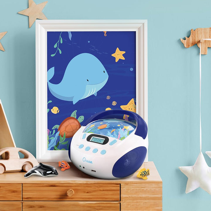 Kinder-CD-Player Ozean-Design mit USB, AUX &amp; Kopfhöreranschluss - Bild 5