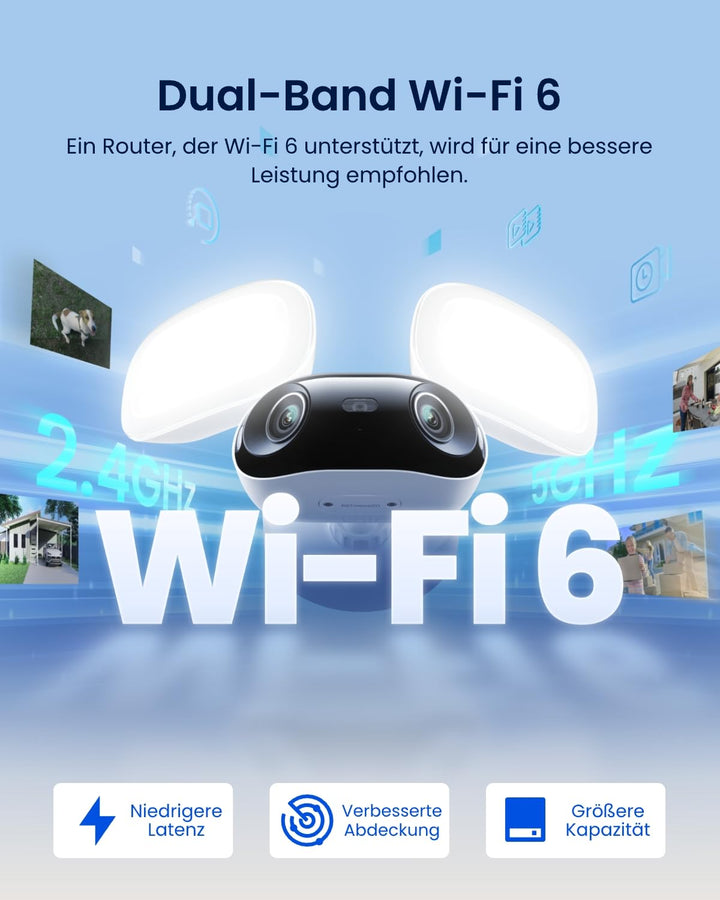Überwachungskamera Aussen 4K 8MP Flutlicht 3000 Lumen Wi-Fi 6 - Bild 7