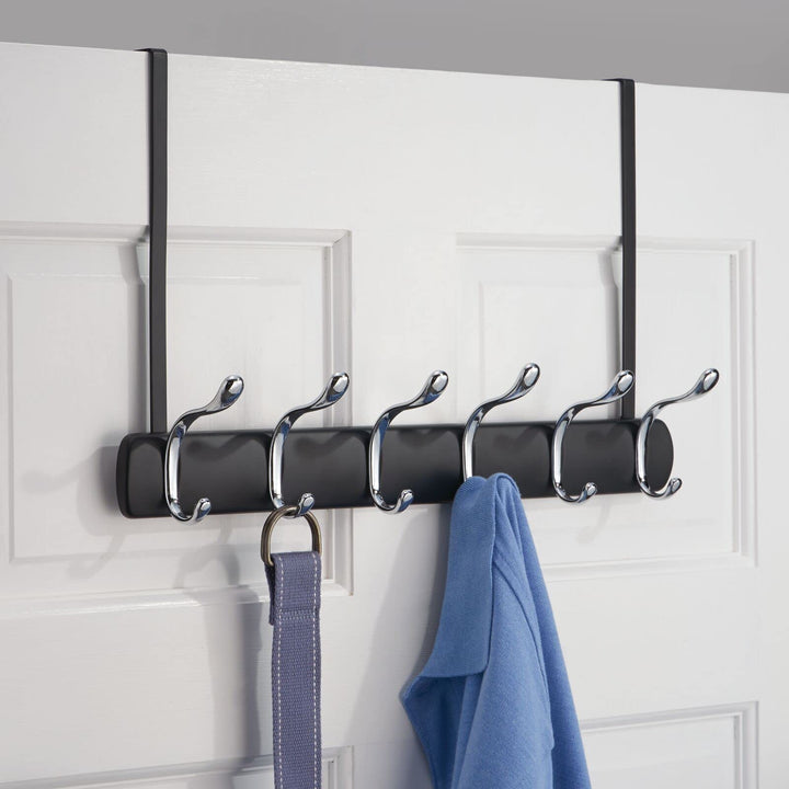 Türgarderobe zum Einhängen Metall 12 Haken 2er-Set Flur Bad - Bild 3