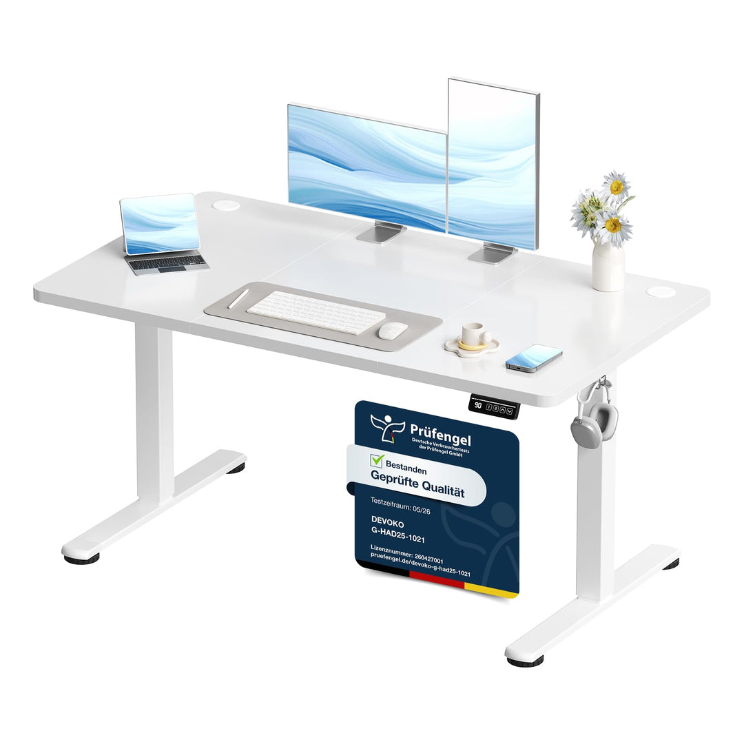 Elektrisch höhenverstellbarer Schreibtisch 120x60cm mit Memory-Funktion
