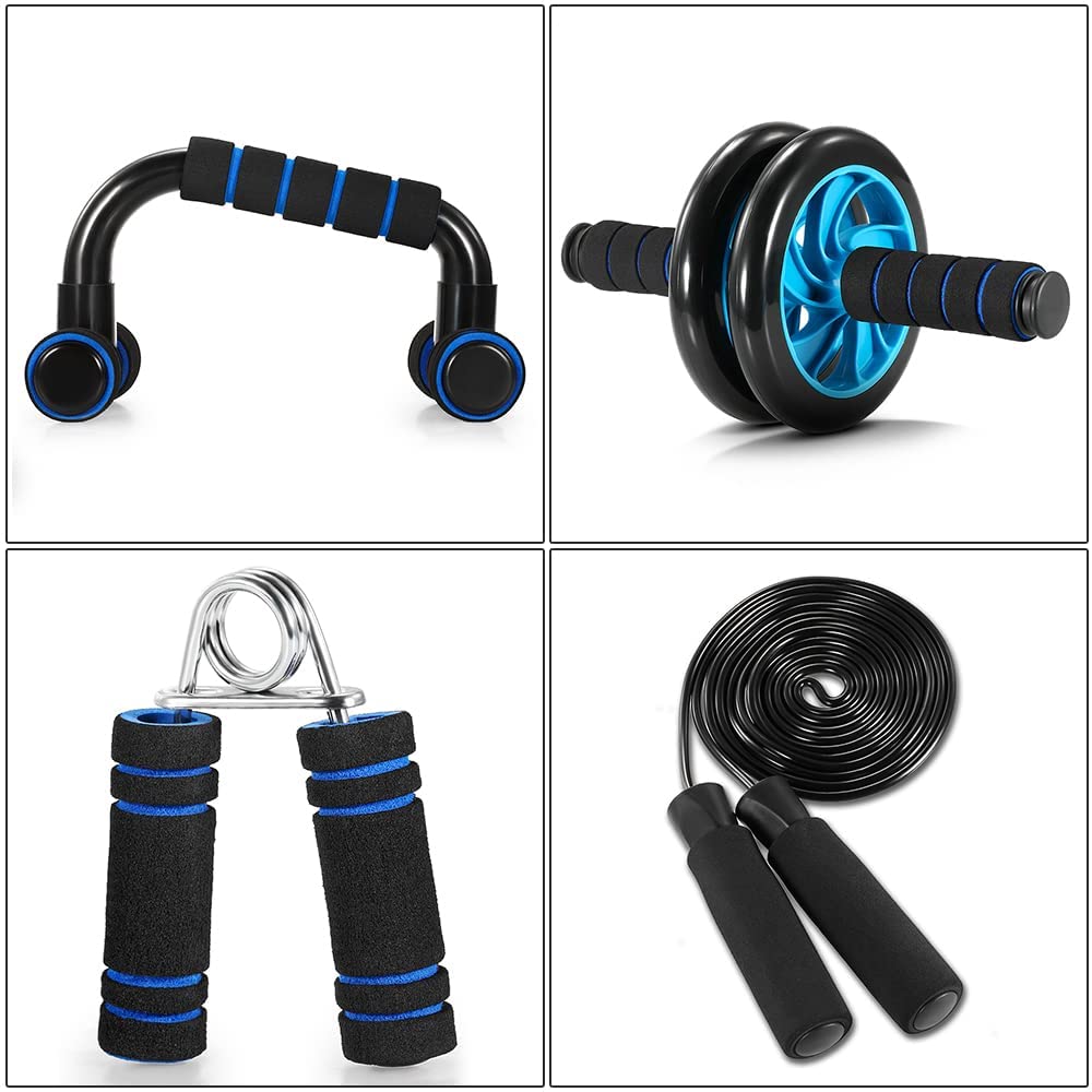 Fitnessset 5-in-1 Bauchtrainer Ab Wheel mit Springseil und Kniematte - Bild 2