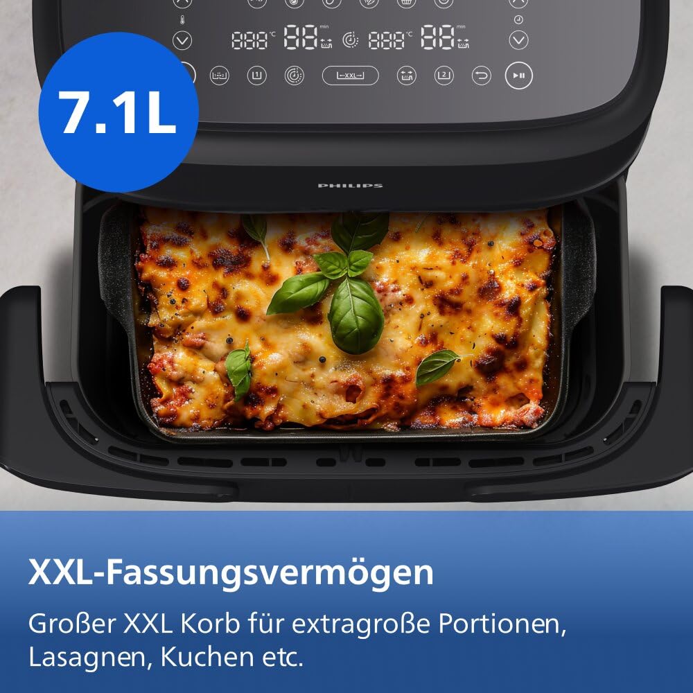 Heissluftfritteuse XXL 7,1 L Doppelzone 10 Funktionen Touchscreen - Bild 5