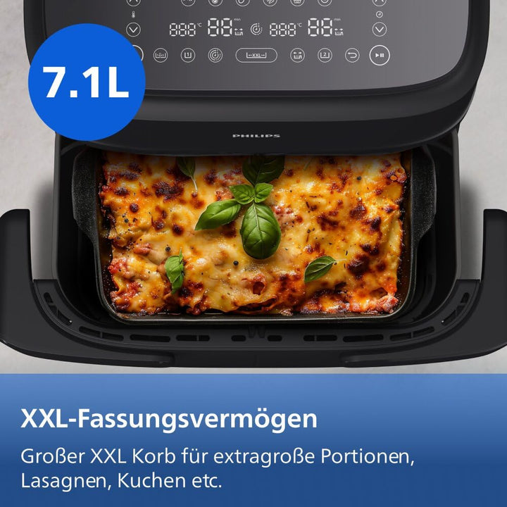 Heissluftfritteuse XXL 7,1 L Doppelzone 10 Funktionen Touchscreen - Bild 5