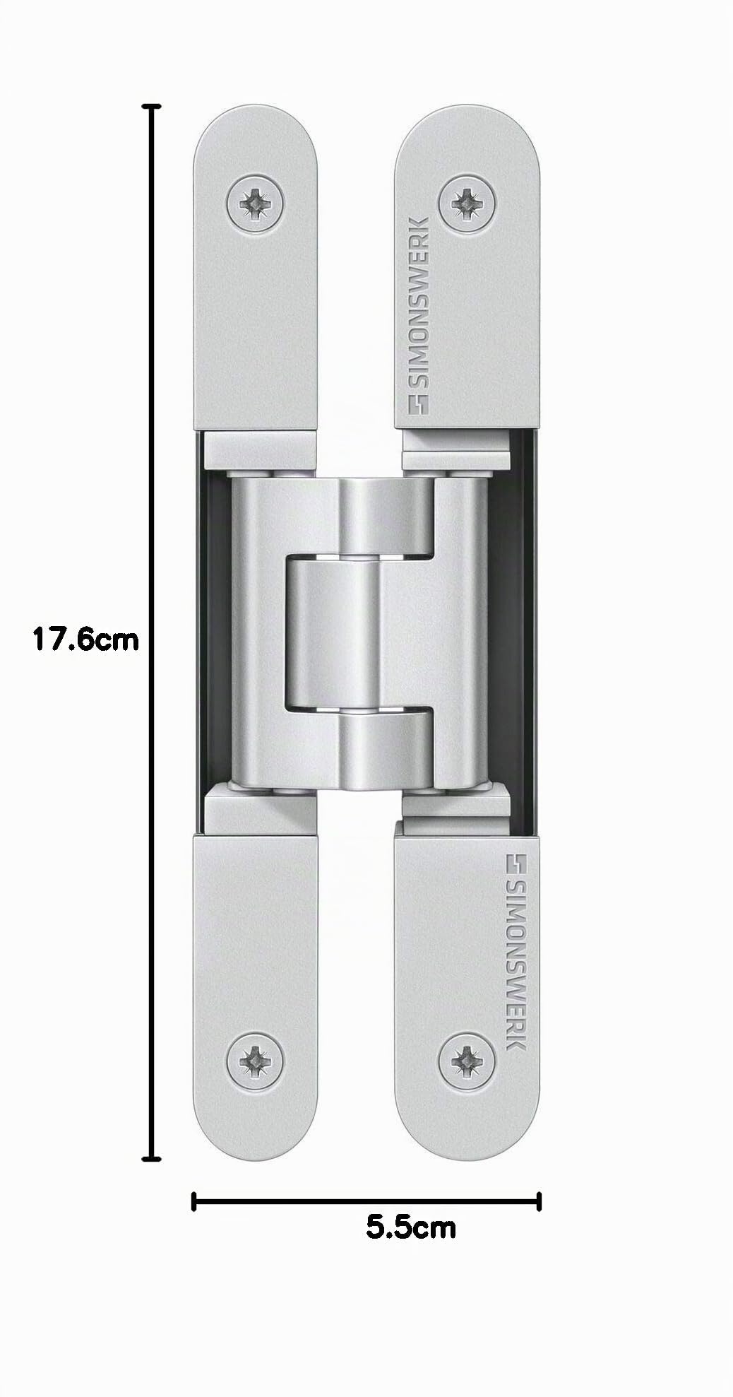 Türband verdeckt stumpfe Türen 3D-verstellbar 60 kg Stahl silber - Bild 4