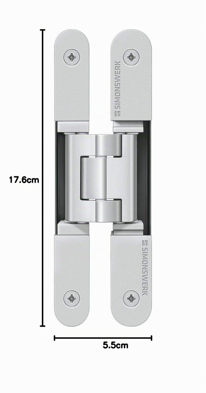 Türband verdeckt stumpfe Türen 3D-verstellbar 60 kg Stahl silber - Bild 4