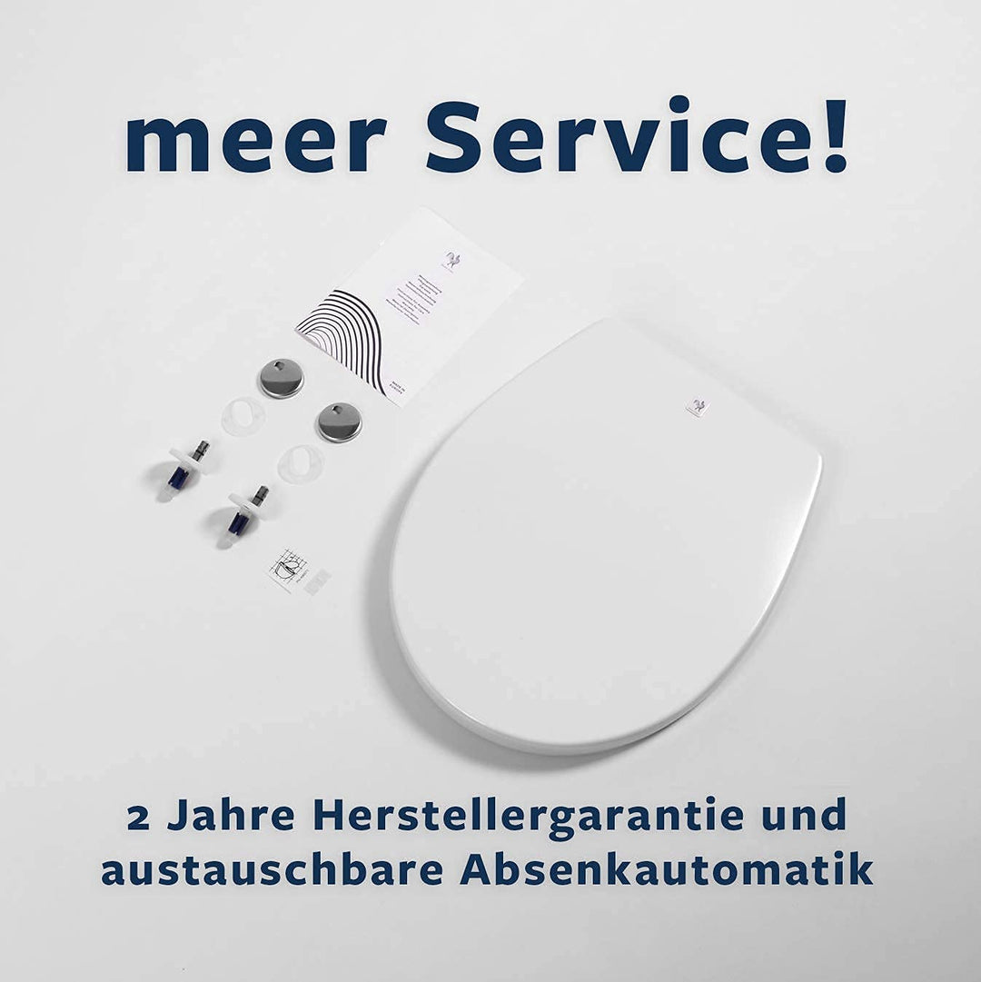 WC Sitz oval mit Absenkautomatik Duroplast antibakteriell weiss - Bild 7