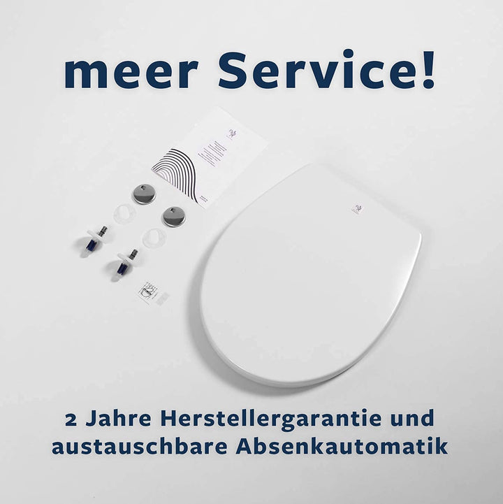 WC Sitz oval mit Absenkautomatik Duroplast antibakteriell weiss - Bild 7