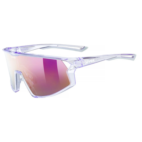 Sportbrille Damen Herren UV400 Kategorie 3 mit Spiegelglas lila