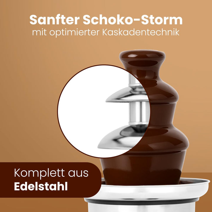 Schokobrunnen Edelstahl mit Schneckenwelle für Früchte &amp; Gebäck - Bild 3