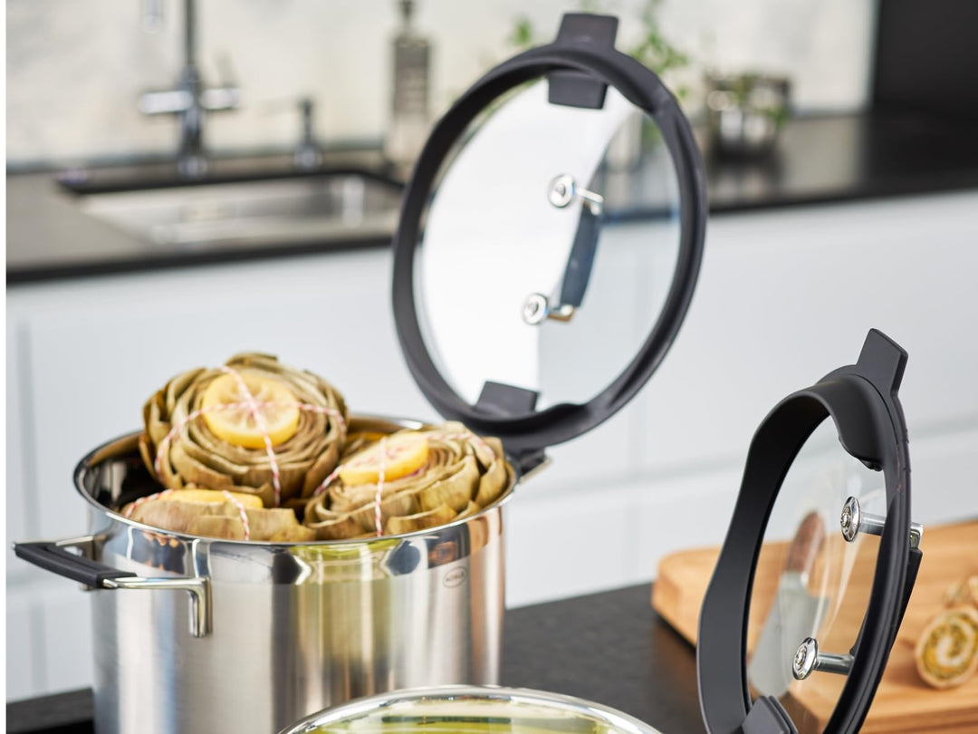 Suppentopf 24 cm Edelstahl 8,7 l mit Glasdeckel für Induktion - Bild 4