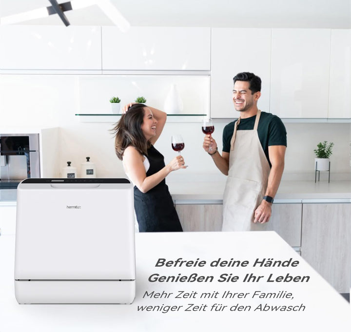 Mini Geschirrspüler 4 Gedecke 6 Programme Warmlufttrocknung - Bild 7