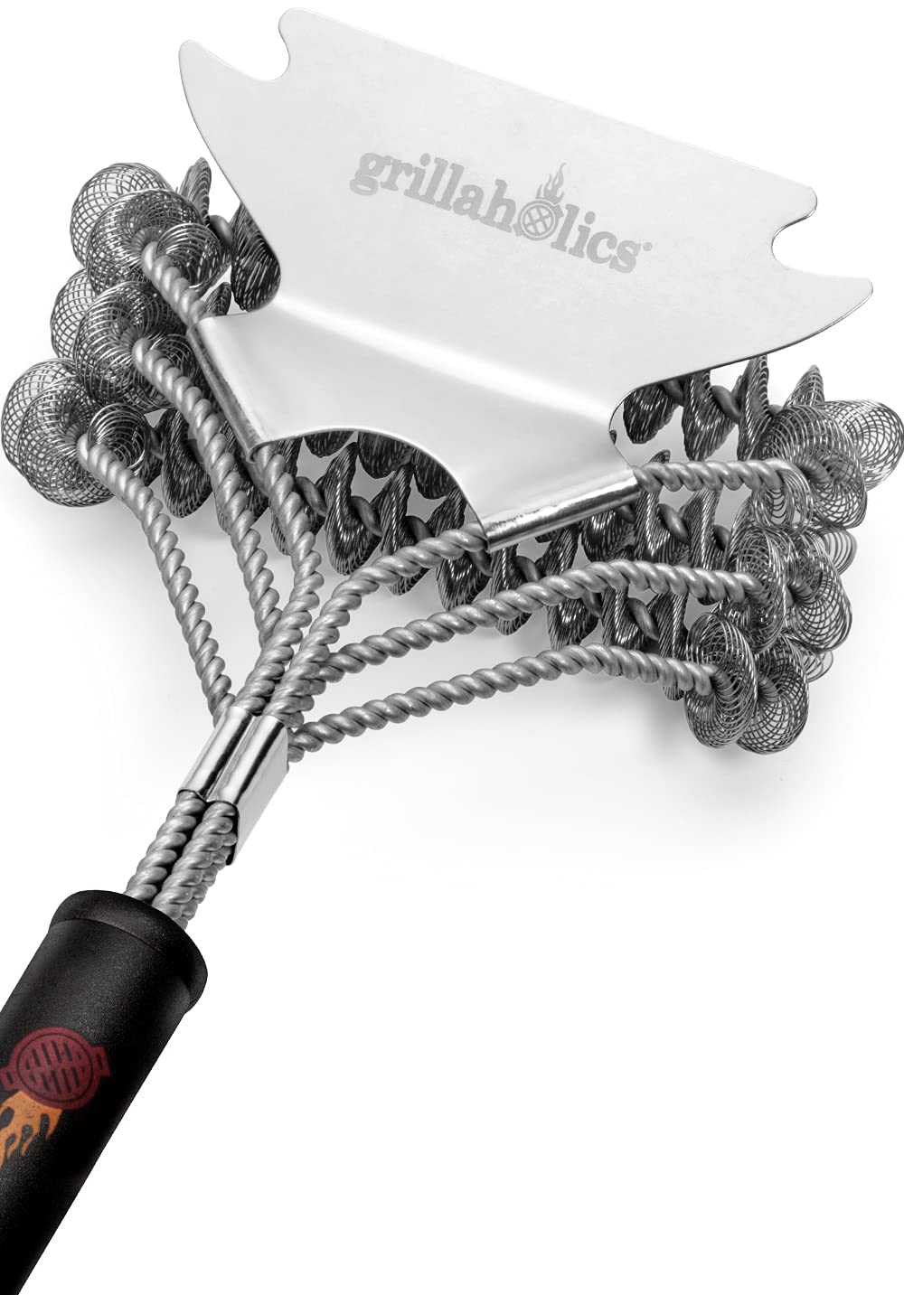 Grillbürste borstenlos Edelstahl 3-in-1 Kopf 45 cm