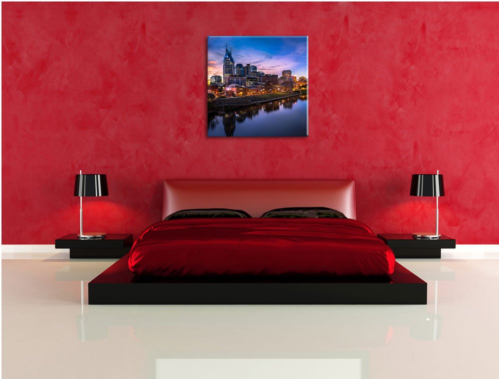 Leinwandbild Nashville Skyline Panorama quadratisch 70x70 cm - Bild 5
