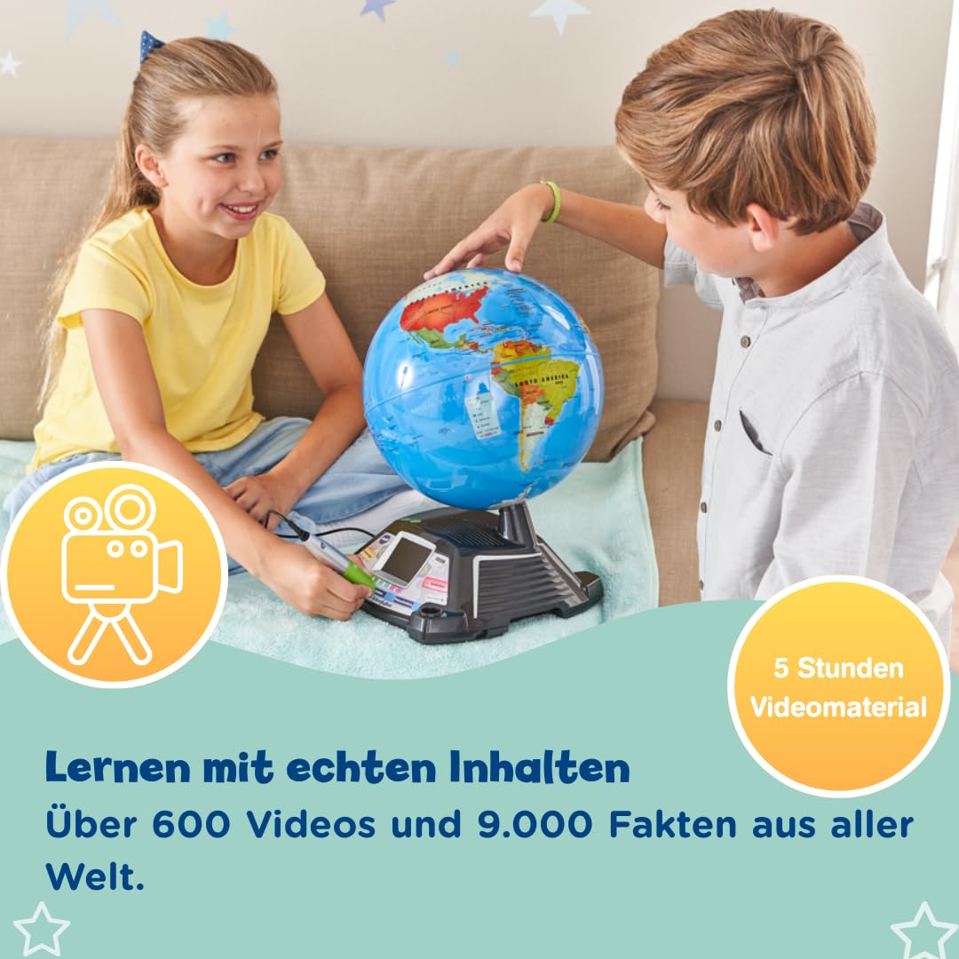 Interaktiver Lern-Globus mit Bildschirm und Stift 600+ BBC-Videos - Bild 3