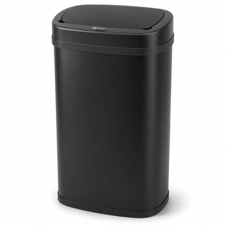 Sensor-Mülleimer Edelstahl 60 Liter Soft-Close Küche Schwarz
