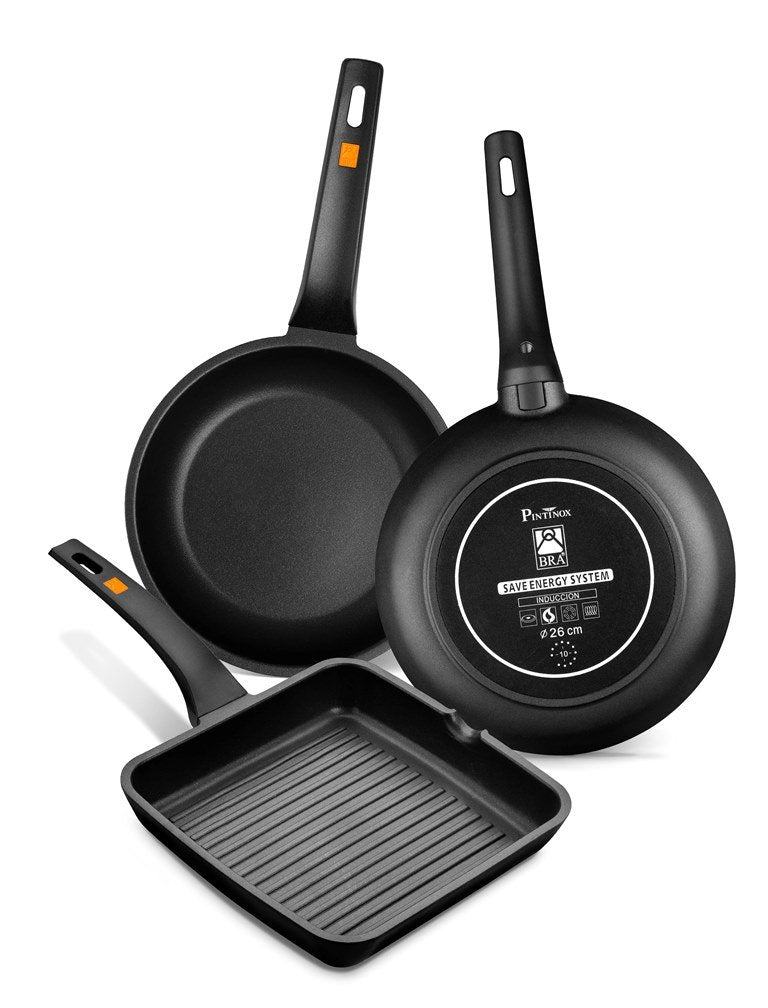 Grillpfanne mit Streifen Aluminiumguss Antihaft Induktion 22 cm - Bild 3