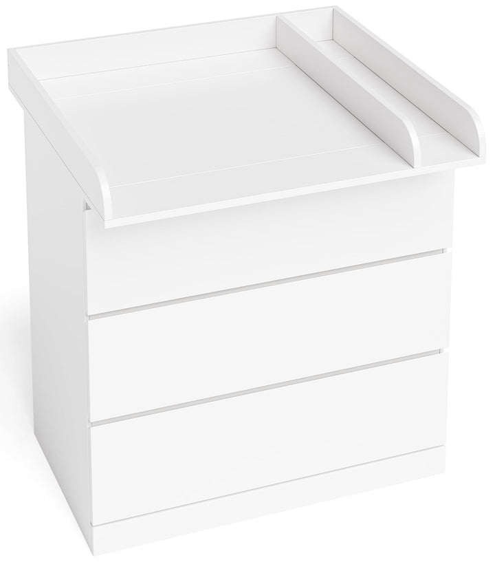 Wickelaufsatz für Kommode mit Trennfach 76x72 cm weiss - Bild 8