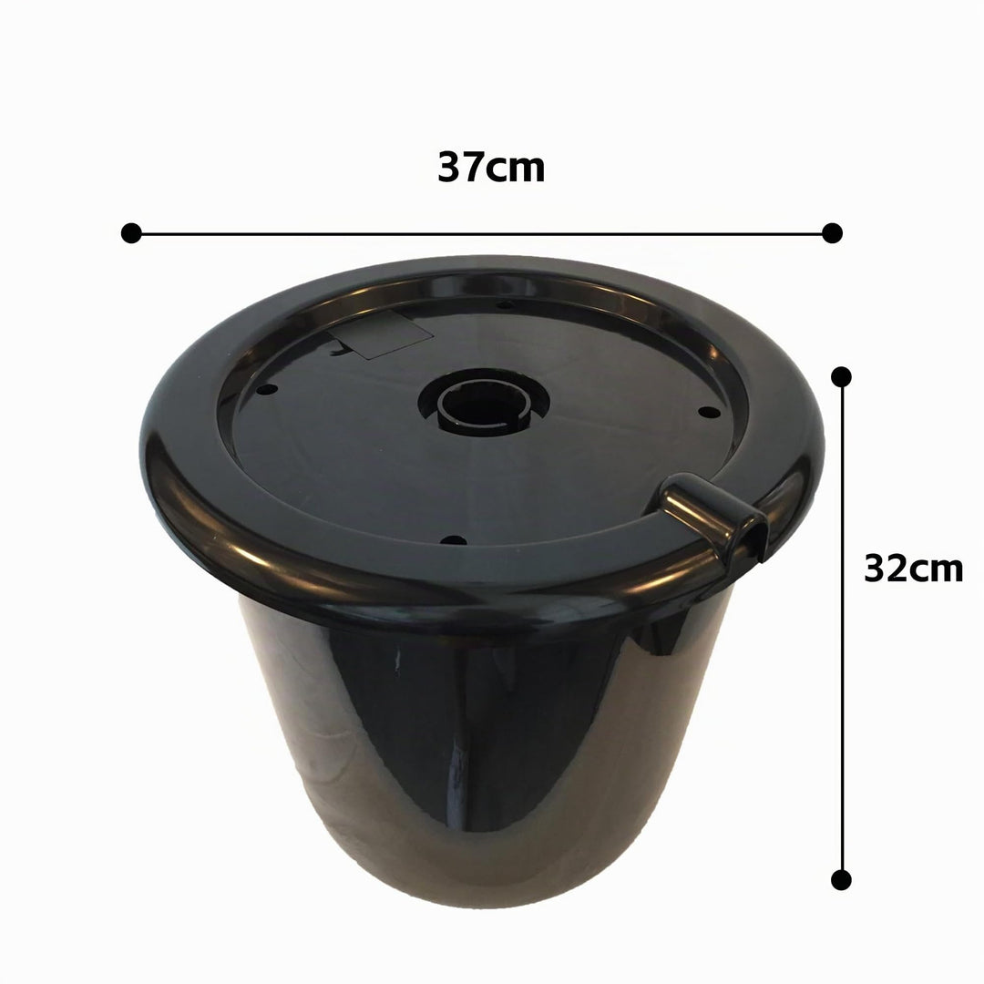 Brunnenbecken Set 25 Liter mit Deckel für Gartenbrunnen, schwarz - Bild 2